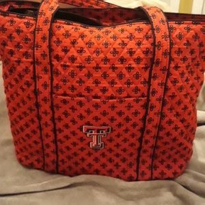 Vera Bradley Texas tech tote bag